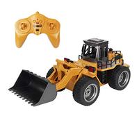 Boosns Remote Control Toy Bulldozer Vehicules de Chantier Jouet Voiture en Alliage