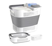 Booso 1 Set de Paniers à Linge Pliants PP avec Anses, Conteneur/Panier de Rangement -Up, Convient pour le Linge