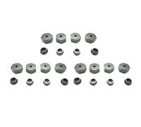 Booso 12 PièCes 5Mm à 12Mm Adaptateur Hexagonal de Moyeu de Roue de Combinateur en MéTal pour D12 C24 C34 B24 B36 MN D90 D99 PièCes de Mise à Niveau de Voiture RC, Couleur Titane
