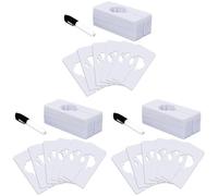 Booso 120 SéParateurs de Placard pour VêTements Suspendus - SéParateurs de Taille de VêTements Rectangulaires pour Racks, Ensemble de SéParateurs de Placard Blanc avec Marqueur