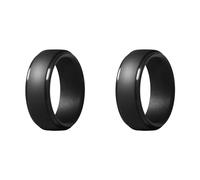 Booso 2 Pièces 8 mm Populaire Noir Silicone Cool Anneaux Femmes Caoutchouc Bague de Mariage Environnement Sport Anneau 11