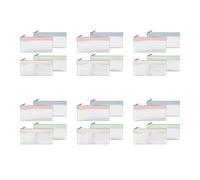 Booso 24 Pièces d'argent avec Fermeture Éclair, Enveloppes d'argent, Pochette d'argent, de Dépôt Bancaire Transparents, Sac de Banque, Sac d'argent, Sac de Monnaie