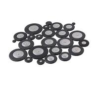 Booso 25 PièCes de Tampons en Cuir de Saxophone Alto, Ensemble D'Accessoires une Vent pour Saxophone, Noir
