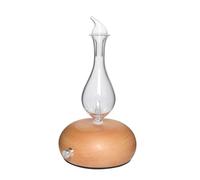 Booso 25ML Diffuseur D'Arôme Automatique en Verre, Bois, Silencieux, Atomiseur D' Essentielle, Humidificateur d'air pour Chambre à Coucher, Bureau, Couleur Bois