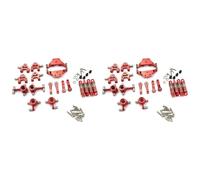 Booso 2Ensemble Amortisseur de PièCes de Mise à Niveau en Métal pour 1/28 K969 K979 K989 K999 P929 P939 Rc Voiture, Rouge