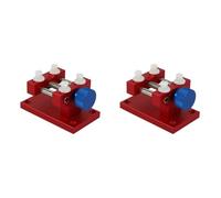 Booso 2X Acier Inoxydable Large Étau avec Support de Montre de Base pour Montre de Réparation Élargie en Métal Support de Table Ouvert Réparation Outil de Réparation