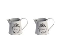 Booso 2X Antique Style Francais Pays Rustique Primitif Cruche Vase Pichet Vase A Fleur pour la Decoration de Noce