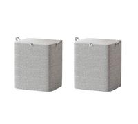 Booso 2X Boîte de Rangement Tridimensionnelle Boîte de Rangement Domestique avec Organisateur de Fenêtre Tissu Pliant Grande Capacité Rangement de Garde-Robe 220L