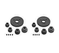 Booso 2X Engrenage Droit en MéTal 54T 0.8 32P 3956 avec Pignons 16T 18T 20T 21T pour 1/10 Slash Stampede Summit E-