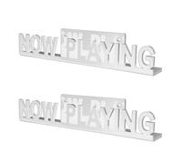 Booso 2X Support Mural pour Disques CD, ÉTagèRe pour Disques Vinyles en Acrylique, pour la DéCoration de, Blanc
