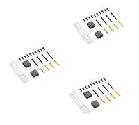 Booso 3X Kit de Support de Fixe Servo en MéTal pour B14 B16 B36 C24 C34 1/16 Accessoires de PièCes de Mise à Niveau de Voiture de Camion RC, Noir