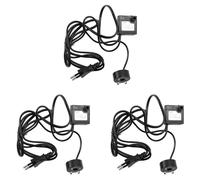 Booso 3X Pompes à Eau Submersibles 3W avec Pompe à LumièRe 4 LED Aquarium ÉTang à Poissons RéServoir Prise UE