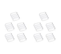 Booso 40 Pièces Étui à Crayons Stylo à Glissière en PVC Transparent, avec Grande Capacité Sac à Crayons Trousse de Maquillage avec Fermeture ÉClair pour Les Fournitures Scolaires (Blanc)