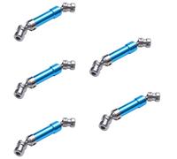 Booso 5 Pcs en MéTal ArrièRe Centre Arbre D'EntraîNement CVD Arbre de Transmission pour 1:12 12428 12423 Voiture Car Desert Off-Road Bleu