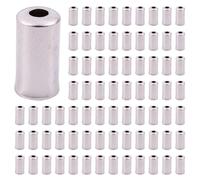 Booso 500pcs Embout Gaines Fixation Cable Frein Vitesse 5mm Metal Argent pour Velo