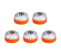 Booso 5Pcs V16 Feux de Signalisation LED d'urgence Blancs et Jaunes avec Une Base Magnétique, Lampe de Sécurité Routière