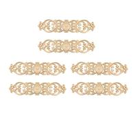 Booso 6pièces 40Cmx10Cm Stickers Sculpture sur Bois Coin Sculpté Fleur DéCoration de Armoire Porte Lit Patch DéCoratif Onlay Bois Applique