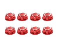 Booso 8 PièCes SéRies Aluminium 24Mm ÉCrous de Roue Hexagonaux Couvercle de Moyeu de Roue Anti-PoussièRe Anti-DéRapant pour Voiture TéLéCommandéE Arrma 1/5 KRATON 8S Outcast 8S, Rouge