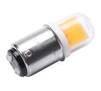 Booso BA15D Ampoule LED 3W 110V CA 220V Non-Gradable 300 Lumens COB 1511 LED Lampe Blanc Chaud Blanc pour Lustre Machine À Coudre (Blanc Chaud)