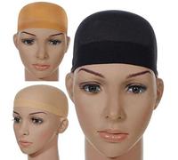 Booso Bonnet de perruque de luxe pour le tissage 2 pièces/lot de filets de perruque en extensible pour la fabrication de perruques taille libre (noir)