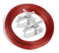 Booso Câble de couverture de piscine de 30,5 m et 2 treuils adaptés pour piscine hors sol pour sécuriser les couvertures de piscine hors sol