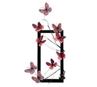 Booso Cadre Photo en Forme de Papillon et de Fleur Artificielle, Décorations de Luxe Légères, Peinture Murale à Faire Soi-Même, A