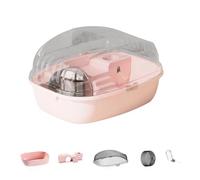 Booso Cage à Hamster, Jouet de Course à roulettes, Château Transparent, Adapté Aux Souris, Hamster, Cochon D', Petits Animaux, Accessoires C