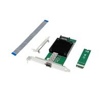 Booso Carte réseau serveur M.2 B+M KEY 8 canaux 10GbE SFP Ethernet NIC carte réseau pour système Win10 FreeBSD Linux