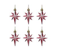Booso Décoration de Sapin de Noël en Forme D'Étoile Rouge, Pendentif, Accessoires de Mariage, an, Décoration de Fenêtre, Pendentif, C