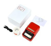 Booso Étiqueteuse de codes-barres B21 - Imprimante thermique sans pour bureau commercial - Mini imprimante Bluetooth avec étiquette - Rouge