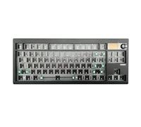 Booso GMK87 Kit de clavier mécanique avec écran d'affichage RVB rétroéclairé Structure de joint de Hot Swap Clavier noir