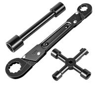 Booso Kit de clé à butée d'angle, outils de plomberie, clé à angle sur clé de plombier pour installation d'arrêt d'angle et écrous d'alimentation