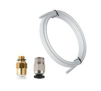 Booso Kit de mise à niveau pour imprimante 3D avec connecteurs pneumatiques KJH04-M6 et PC4-01 Tube PTFE de 1 m pour extrudeuse Bowden de 1,75 mm Blanc
