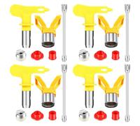 Booso Lot de 16 outils de peinture sans air de 30 cm avec embout de pulvérisation 517 et protecteur de buse