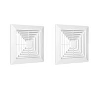 Booso Lot de 2 cache-ventilateurs d'échappement de salle de bain avec ressorts - Pièces de rechange pour ventilateur d'échappement carré ou mural