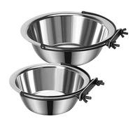Booso Lot de 2 gamelles pour chien pour cage à nourriture et pour animaux domestiques à suspendre