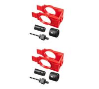 Booso Lot de 2 kits d'installation de serrure de porte, kit de perçage de trou de porte pour portes en bois, kit d'installation de serrure de porte