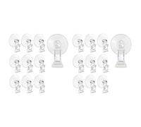 Booso Lot de 20 ventouses transparentes pour fenêtre de salle de bain avec clip pour affichage publicitaire