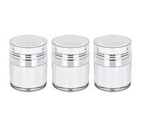 Booso Lot de 3 bouteilles sous vide en verre crème Airless de 50 ml - Distributeur de lotion portable - Récipient de voyage pour crèmes de maquillage