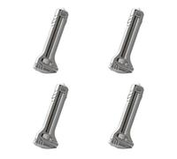 Booso Lot de 4 mini décapsuleurs à molette antirouille - Clé à outils réglable - Porte-clé portable - Embout de tournevis