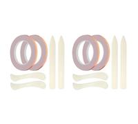 Booso Lot de 4 rouleaux de ruban adhésif en feuille de cuivre avec dos en cuivre pour la fabrication de vitraux et les loisirs créatifs, fournitures teintées