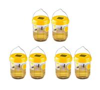 Booso Lot de 6 pièges à guêpes solaires à suspendre avec lumière pour vestes jaunes, frelons, abeilles, guêpes