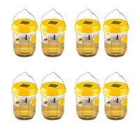 Booso Lot de 8 pièges à guêpes solaires à suspendre avec lumière pour vestes jaunes, frelons, abeilles, guêpes