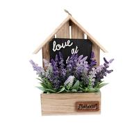 Booso Maison Rustique En Bois Monté Mural avec Faux Fleurs Plantes Succulents Support Bonsaï Présentoir Décoration Maison B Facile à Utiliser