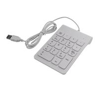 Booso Mini clavier numérique filaire USB pavé numérique 18 clavier numérique pour comptabilité Teller Laptop Android Notebook Tablet PC (blanc)