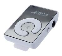 Booso Mini Lecteur De Musique Mp3 Numérique avec Clip Miroir Prenant en Charge Une Carte SD TF De 8 Go, Blanc