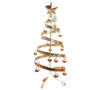 Booso Mini Sapin de Noël en Fer Forgé, Simulation de Bureau, Décoration de Noël, Décoration de Noël, Doré