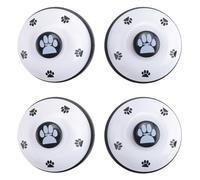 Booso Pet Cloche, Paquet de 4 Paires Clochettes en MÉTal pour Chien avec Un Support AntidÉRapant en Caoutchouc, Un Sonnette pour Formation du Pot, Un Anneau, pour Petits Chiens,