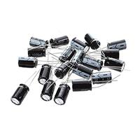 Booso R 20 Pcs 1000uF 25V 105C Radial condensateurs electrolytiques Noir 10x17mm
