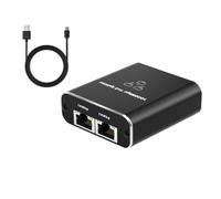 Booso Répartiteur réseau Ethernet 1000 Mbps pour 2 PC portable RJ45 Répartiteur 1 entrée 2 sorties Gigabit Ethernet Splitter Facile à installer